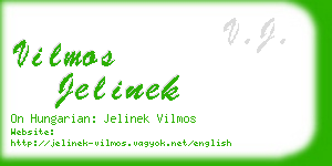 vilmos jelinek business card